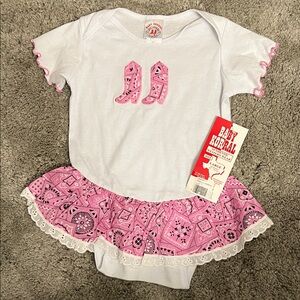 White and Pink Kids One Piece